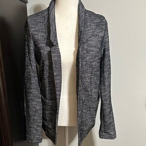 Topshop Monochrome Tweed Blazer with Pockets Size 4